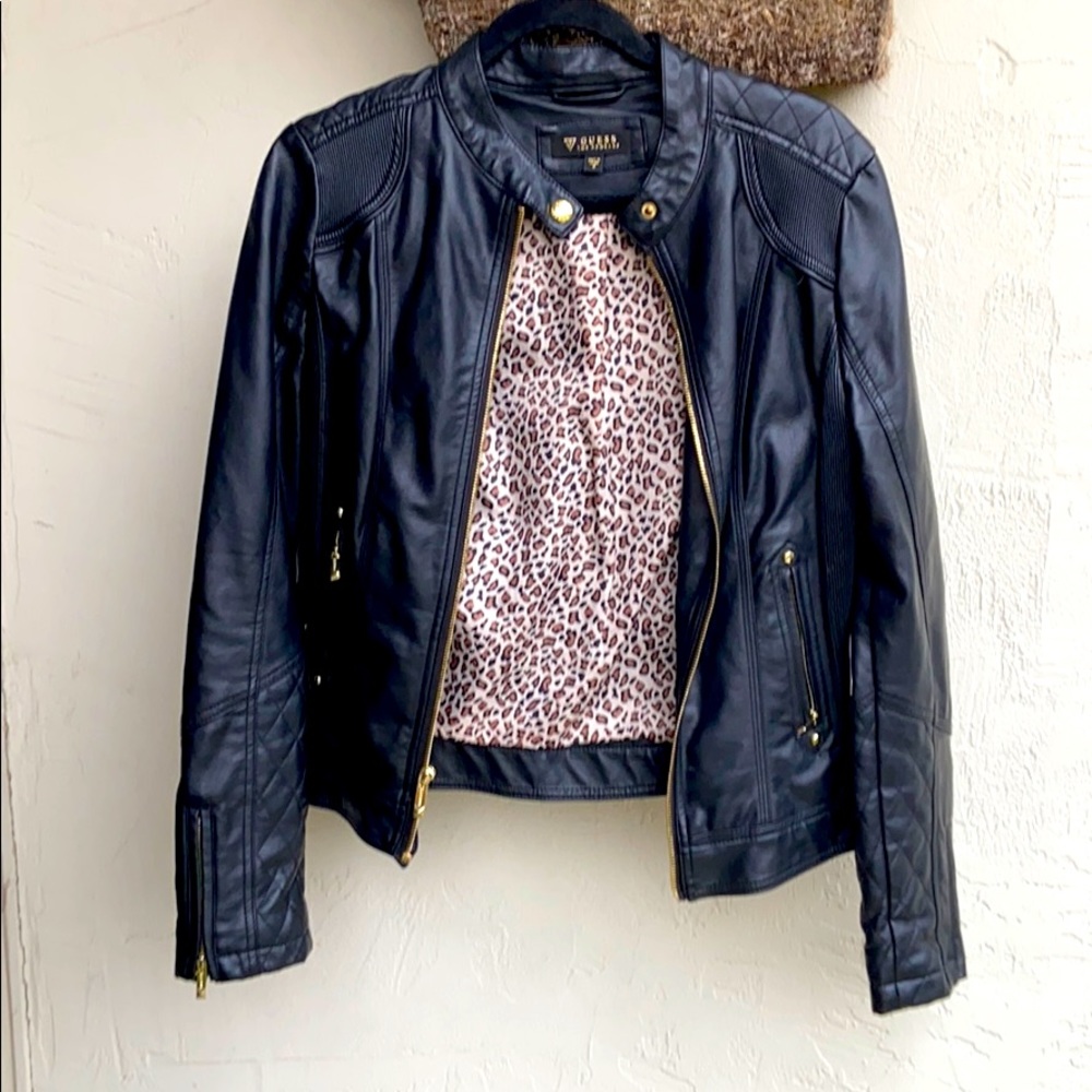 GUESS Faux Leather Moto Jacket sz. Med